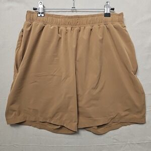 Beyond Yoga Men's Small Brown Pivotal Performance 7" Lined Activewear Shorts